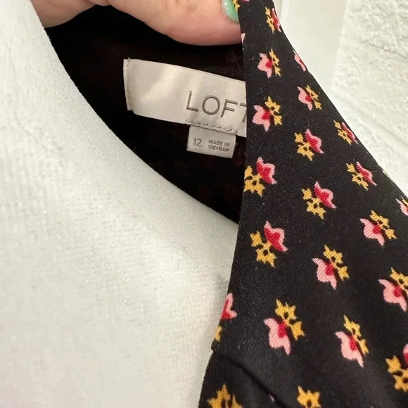 🌺 Loft Floral Long Sleeve Dress Sz 12‎ 🌺 - Picture 3 of 6